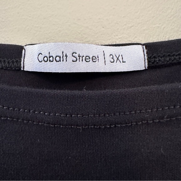 Cobalt Street 3/4 Sleeve BCI Cotton Boatneck Mid-calf Flared Black Dress 3XL - Picture 7 of 9